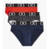 2(X)ist - (X) Sport Brief 3-Pack - Red/Navy/Stripe 2 2(X)ist - (X) Sport Brief 3-Pack - Red/Navy/Stripe -Swimming Clothing 11730 02864.1652561637