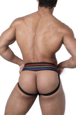 CellBlock 13 Tight End Jockstrap - Pride Black -Swimming Clothing 12216 30676.1652561638