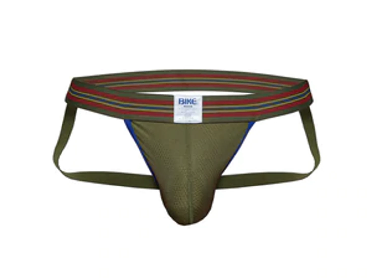 Bike Athletic Mesh Jockstrap - Olive 3 Bike Athletic Mesh Jockstrap - Olive
