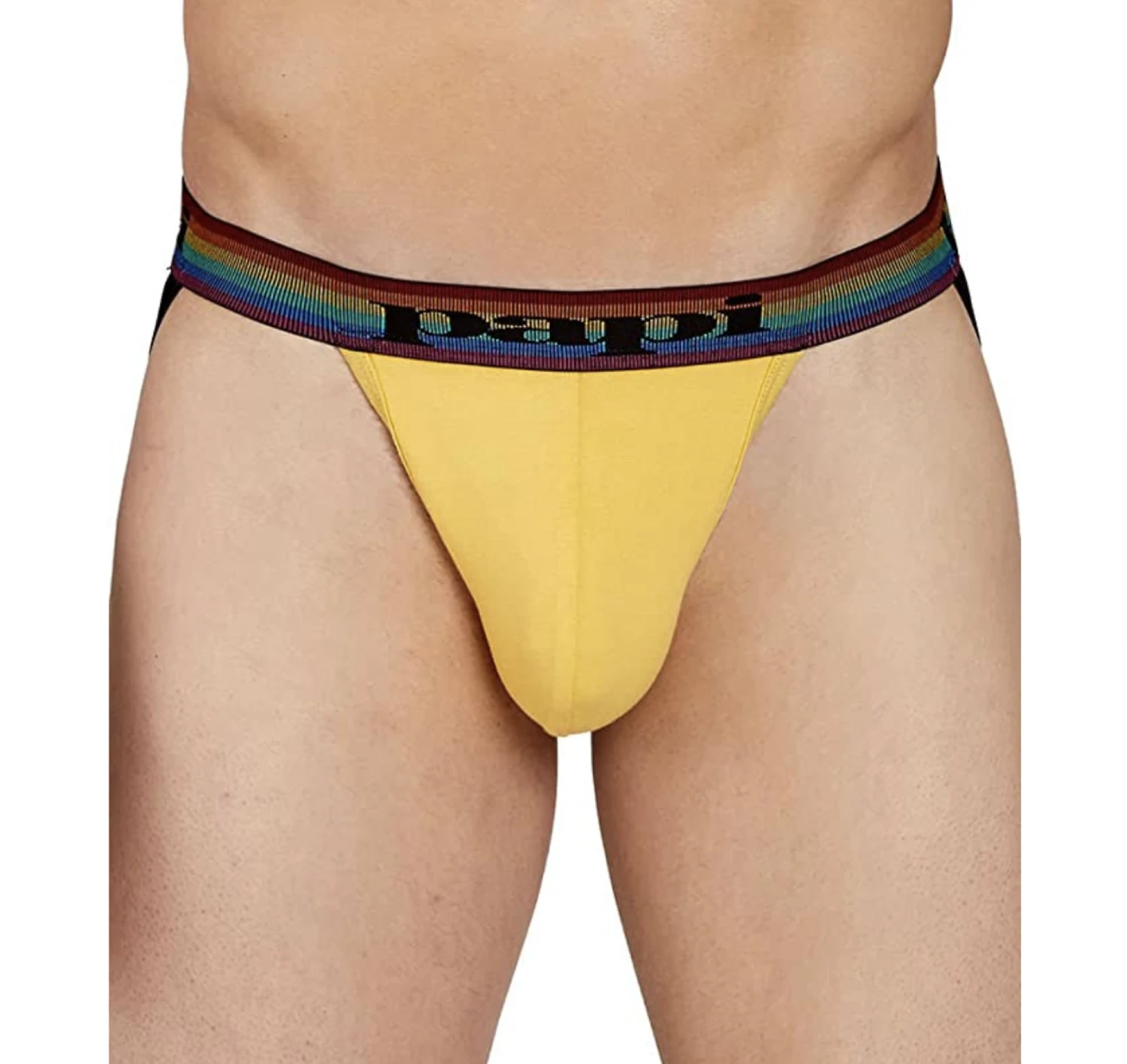 Papi - Pride Cotton Jockstrap - Yellow 3 Papi - Pride Cotton Jockstrap - Yellow