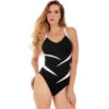 InstantFigure Two Tone 1 Pc. Swimsuit