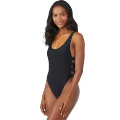 Damsel Juniors High Leg Cutout One Piece Swimsuit -Swimming Clothing 2915057 FE3V alt2