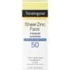 Neutrogena Sheer Zinc Face Dry Touch Broad Spectrum SPF 50 Sunscreen 2 Oz.