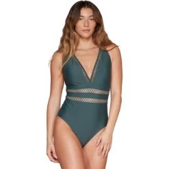 Lavish Cut Out Trim Swimsuit