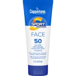 Coppertone Sport Mineral Face Lotion, SPF 50, 2.5 Oz.