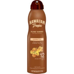 Hawaiian Tropic Dry Oil Clear 12 SPF Sunscreen Spray 6 Oz.
