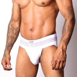 CellBlock 13 Tight End Jockstrap - White -Swimming Clothing 4731 80022.1652561629