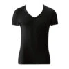 Hanro - Micro Touch V-Neck Tee Shirt - Black -Swimming Clothing 49567 F1 45623.1677787777