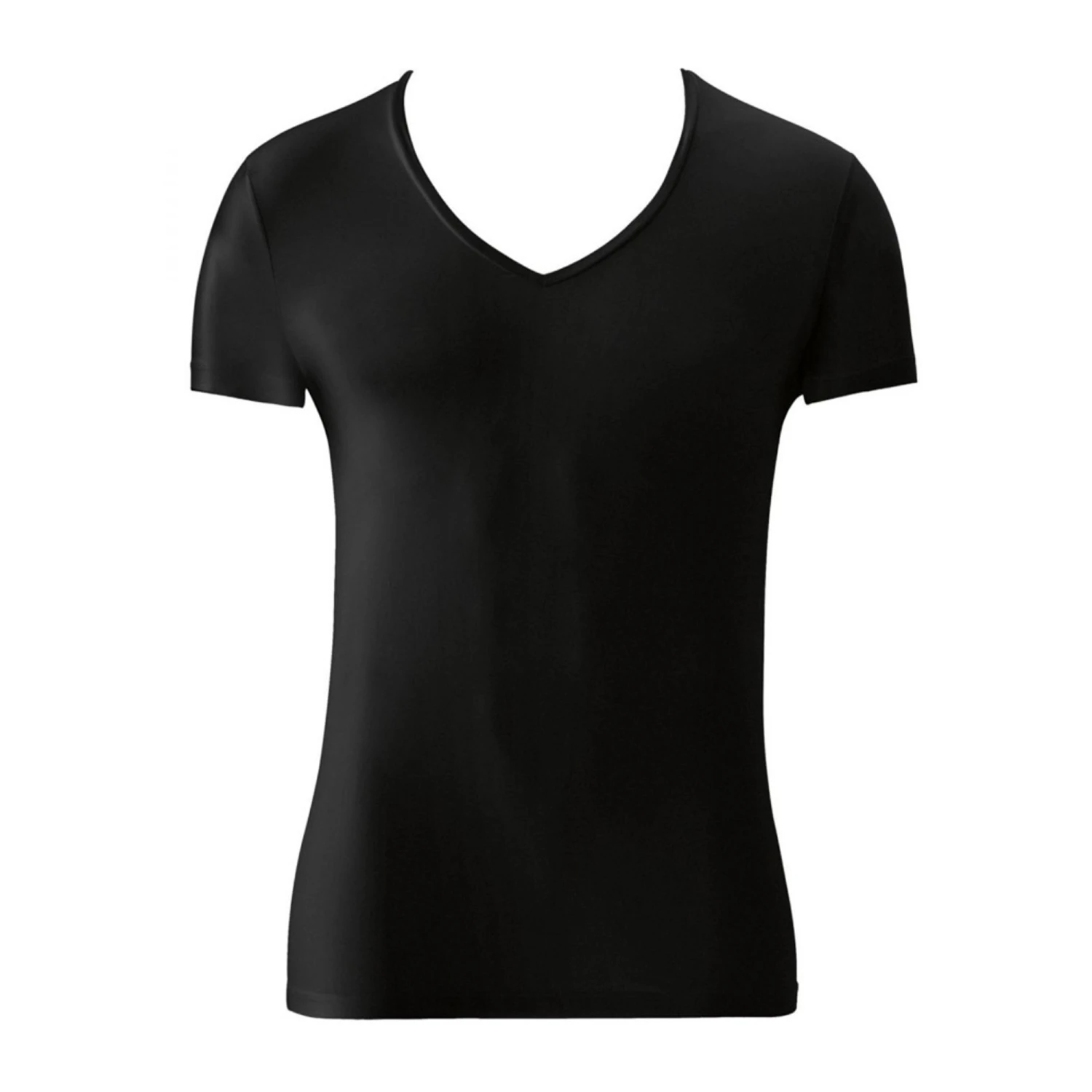 Hanro - Micro Touch V-Neck Tee Shirt - Black 3 Hanro - Micro Touch V-Neck Tee Shirt - Black