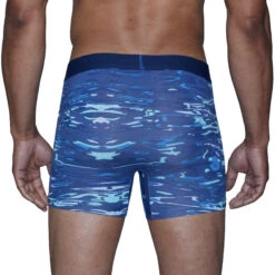 Wood - Boxer Brief W/ Fly - Blue Liquid -Swimming Clothing 61435 B2 89059.1666062690