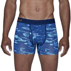 Wood - Boxer Brief W/ Fly - Blue Liquid -Swimming Clothing 61435 F2 58490.1666062686