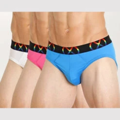 2(x)ist - (X) Sport Pride Brief - 3-Pack - Pink/White/Blue 5 2(x)ist - (X) Sport Pride Brief - 3-Pack - Pink/White/Blue -Swimming Clothing 64257 D 03915.1684268601