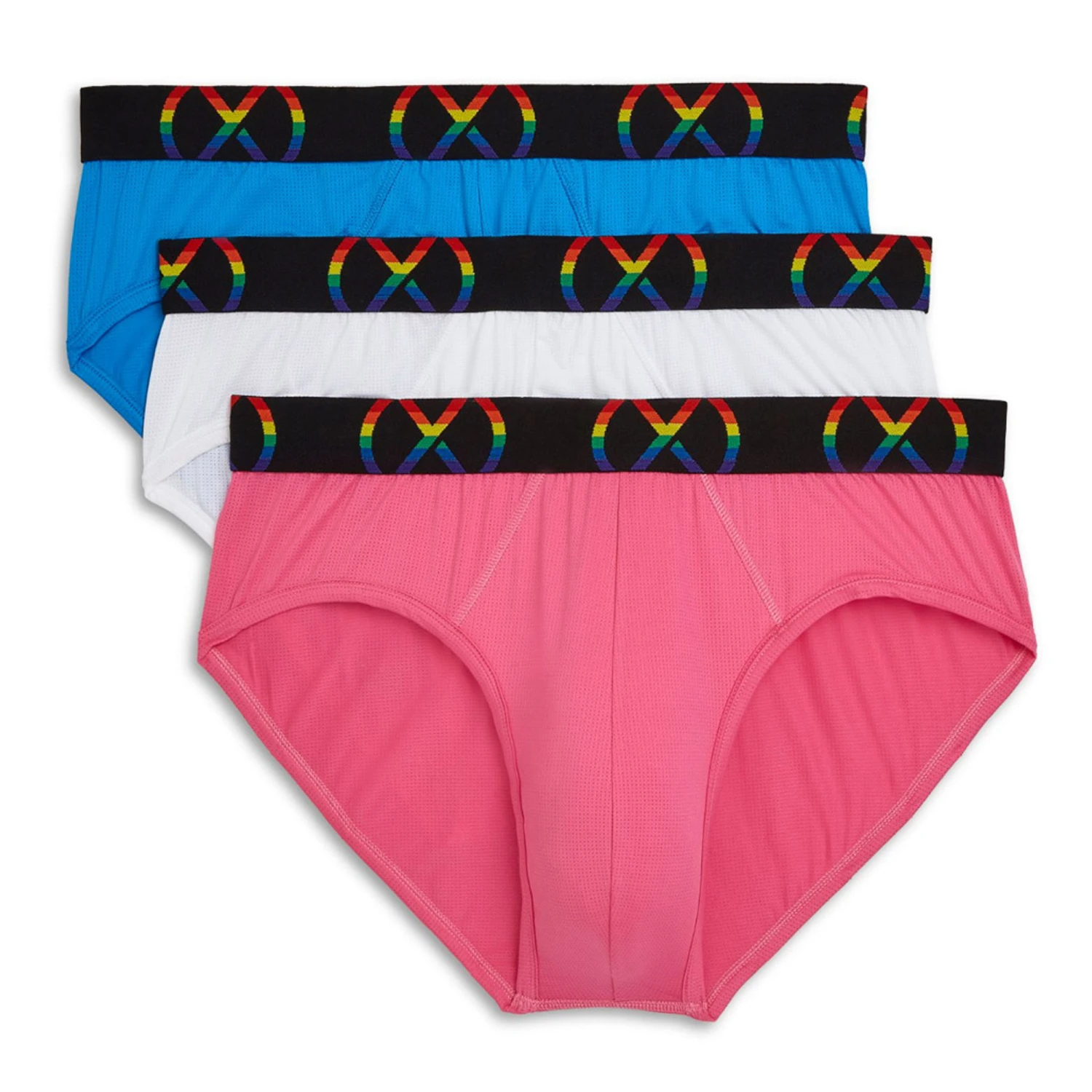 2(x)ist - (X) Sport Pride Brief - 3-Pack - Pink/White/Blue 3 2(x)ist - (X) Sport Pride Brief - 3-Pack - Pink/White/Blue