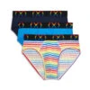 2(x)ist - (x) Pride Mesh Brief 3-Pack - Rainbow Band -Swimming Clothing 64261 F 72 60347.1654644657