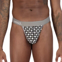 Wood - Specialty Thong - Black/White Dimension -Swimming Clothing 64878 F2 11071.1666135952