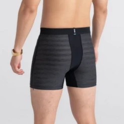 SAXX - DropTemp Cooling Mesh Boxer Brief - Black Heather -Swimming Clothing 65278 LSB 86819.1658262587
