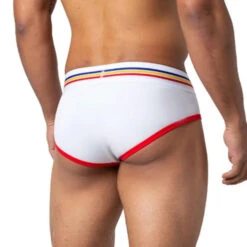 Bike - Cotton Stretch Brief - White -Swimming Clothing 65744 B 22450.1666049455