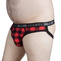 BEAR SKN - Backwoods Jockstrap - Red -Swimming Clothing 67046 S 19849.1675289305