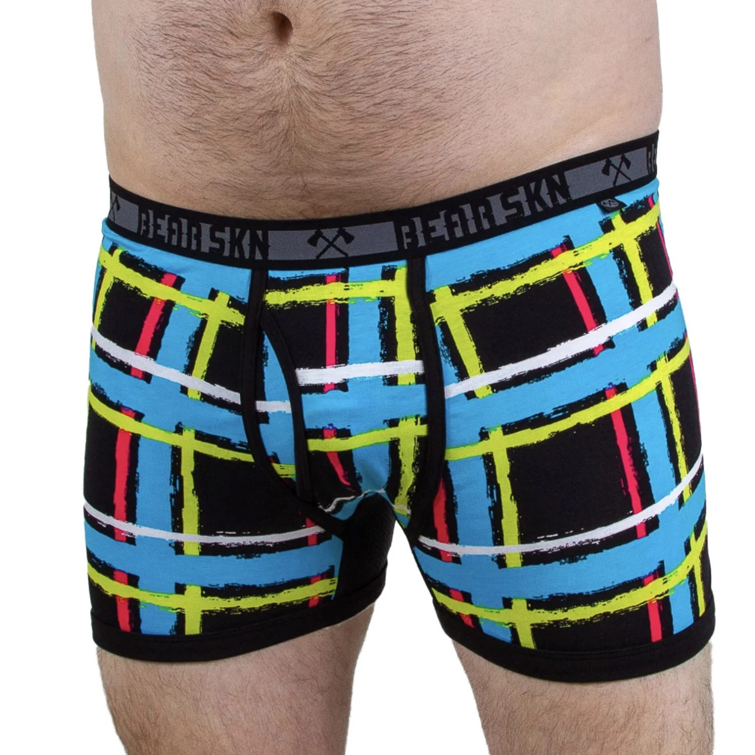 BEAR SKN - Bamboo Boxer Brief - Plaid Paint 5 BEAR SKN - Bamboo Boxer Brief - Plaid Paint - Image 3
