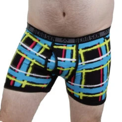 BEAR SKN - Bamboo Boxer Brief - Plaid Paint 6 BEAR SKN - Bamboo Boxer Brief - Plaid Paint -Swimming Clothing 67072 S 14408.1670551415