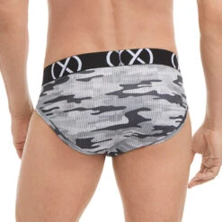 2(x)ist - (X) Sport Low Rise Brief 3-Pack - Black/Lead/Camo Gray -Swimming Clothing 67417 B 46256.1675200192