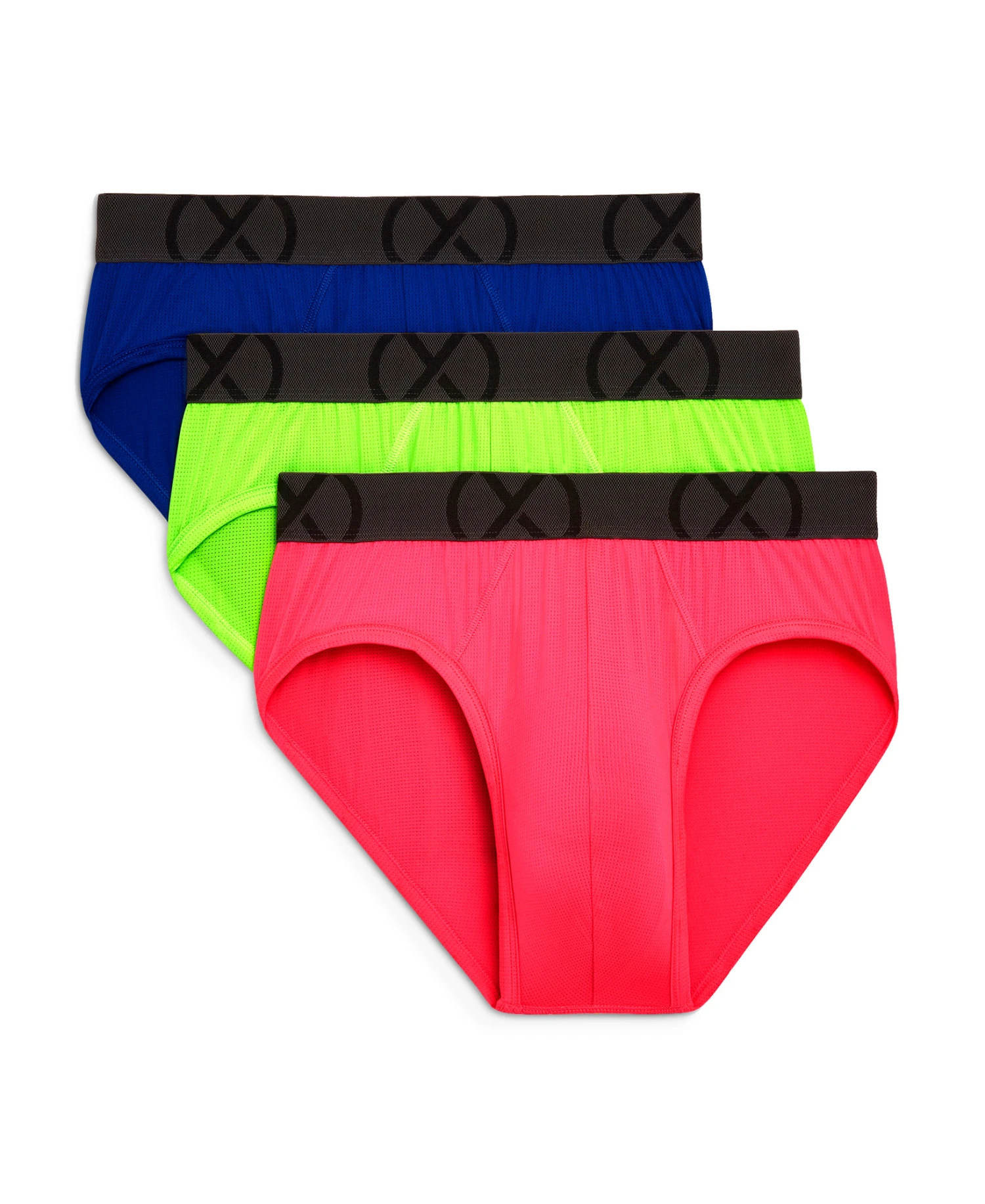 2(x)ist - (X) Sport Mesh Low Rise Brief 3-Pack - Blue/Green/Pink 3 2(x)ist - (X) Sport Mesh Low Rise Brief 3-Pack - Blue/Green/Pink
