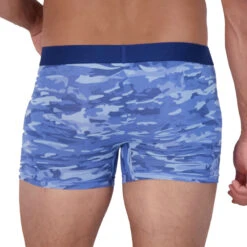 Wood - Boxer Brief W/ Fly - Blue Camo -Swimming Clothing 68427 B 72784.1680048588