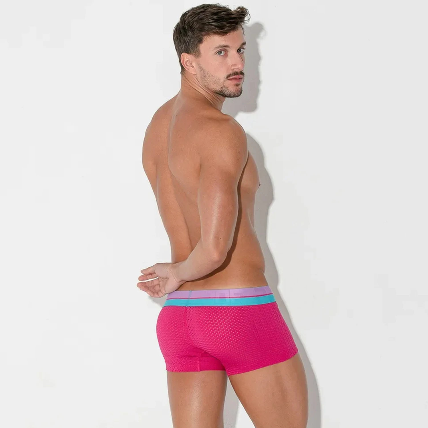 CODE 22 - Bright Mesh Trunk - Pink 7 CODE 22 - Bright Mesh Trunk - Pink - Image 5
