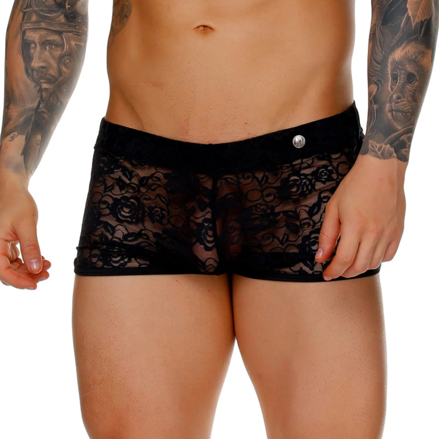 GIGO - Male Lace HotShort - Black 3 GIGO - Male Lace HotShort - Black