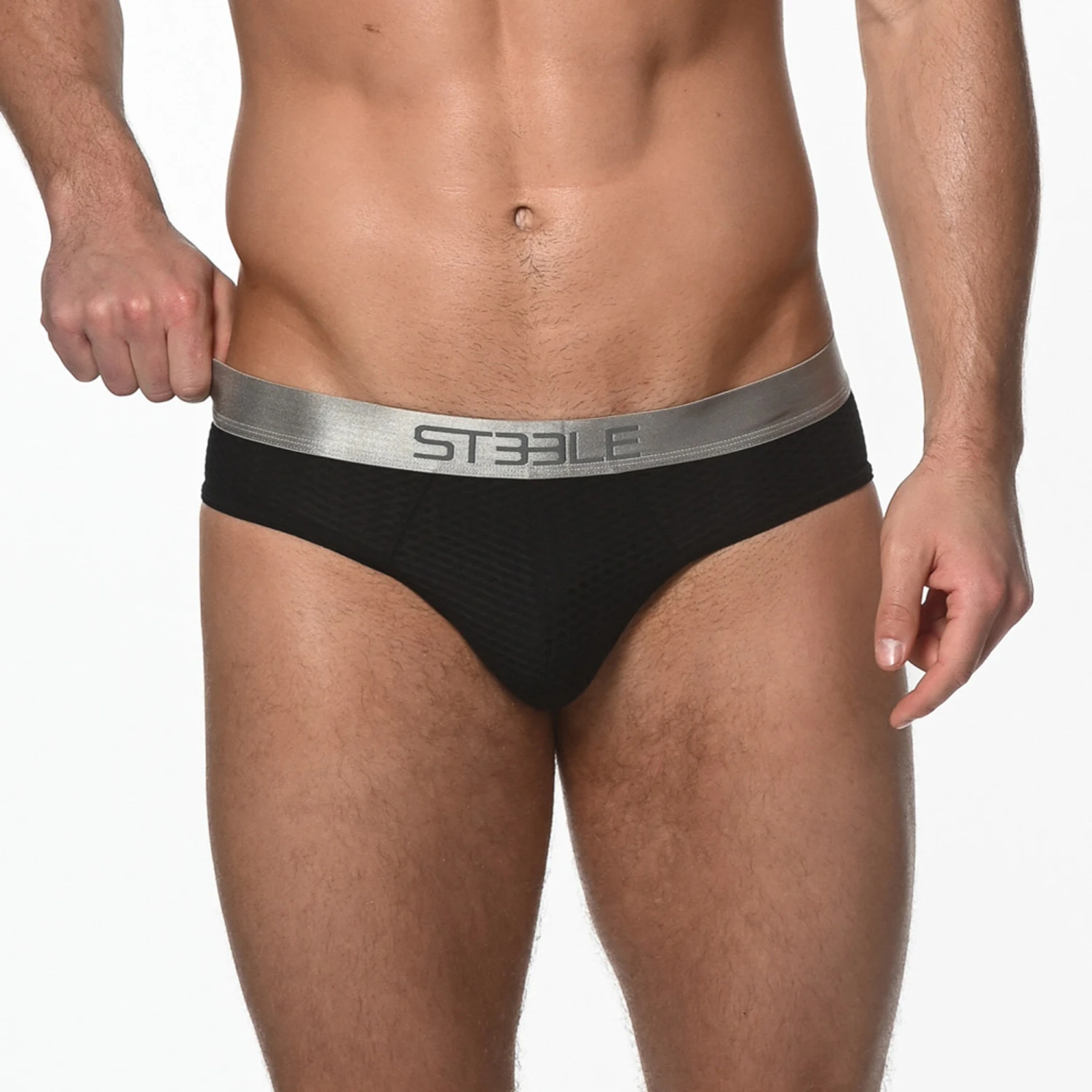 St33le - Diamond Mesh Briefs - Black 3 St33le - Diamond Mesh Briefs - Black
