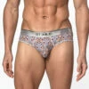 St33le - Microfiber Print Low Rise Brief - Navy/Amber Baroque -Swimming Clothing 68997 F 74152.1689172385