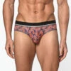 St33le - Microfiber Print Low Rise Brief - Sienna/Navy Paisley -Swimming Clothing 69029 F 86585.1689172648