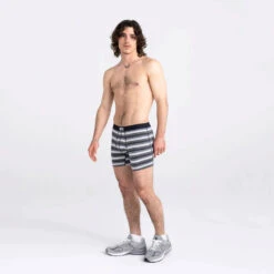 SAXX - VIBE Super Soft Boxer Brief - Freehand Stripe Grey 10 SAXX - VIBE Super Soft Boxer Brief - Freehand Stripe Grey -Swimming Clothing 69710 LS 04736.1680564948