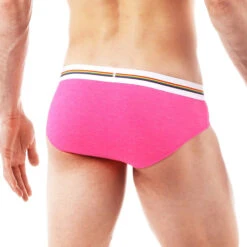 Park & Ronen - Pride Low Rise Mesh Brief - Heather Pink -Swimming Clothing 70332 B 35446.1684969106