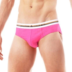 Park & Ronen - Pride Low Rise Mesh Brief - Heather Pink -Swimming Clothing 70332 S 58504.1684969117