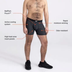 SAXX - DropTemp Cooling Mesh Boxer Brief - Granada Sky Heather -Swimming Clothing 71314 D3 25621.1692659398