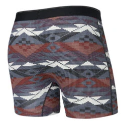 SAXX - QUEST Quick Dry Mesh Boxer Brief - Asher Geo/Deep Navy -Swimming Clothing 71331 B 79308.1692661723