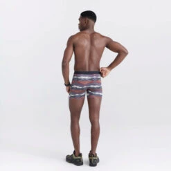 SAXX - QUEST Quick Dry Mesh Boxer Brief - Asher Geo/Deep Navy -Swimming Clothing 71331 LS1 45247.1692661722