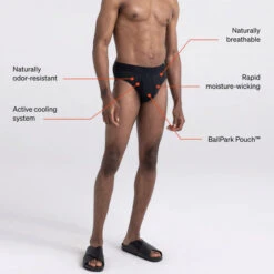 SAXX - DropTemp Cooling Cotton Brief - Floral Blue -Swimming Clothing 71359 D 71752.1692649076