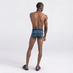 SAXX - DropTemp Cooling Cotton Brief - Floral Blue -Swimming Clothing 71359 LS2 42066.1692649079