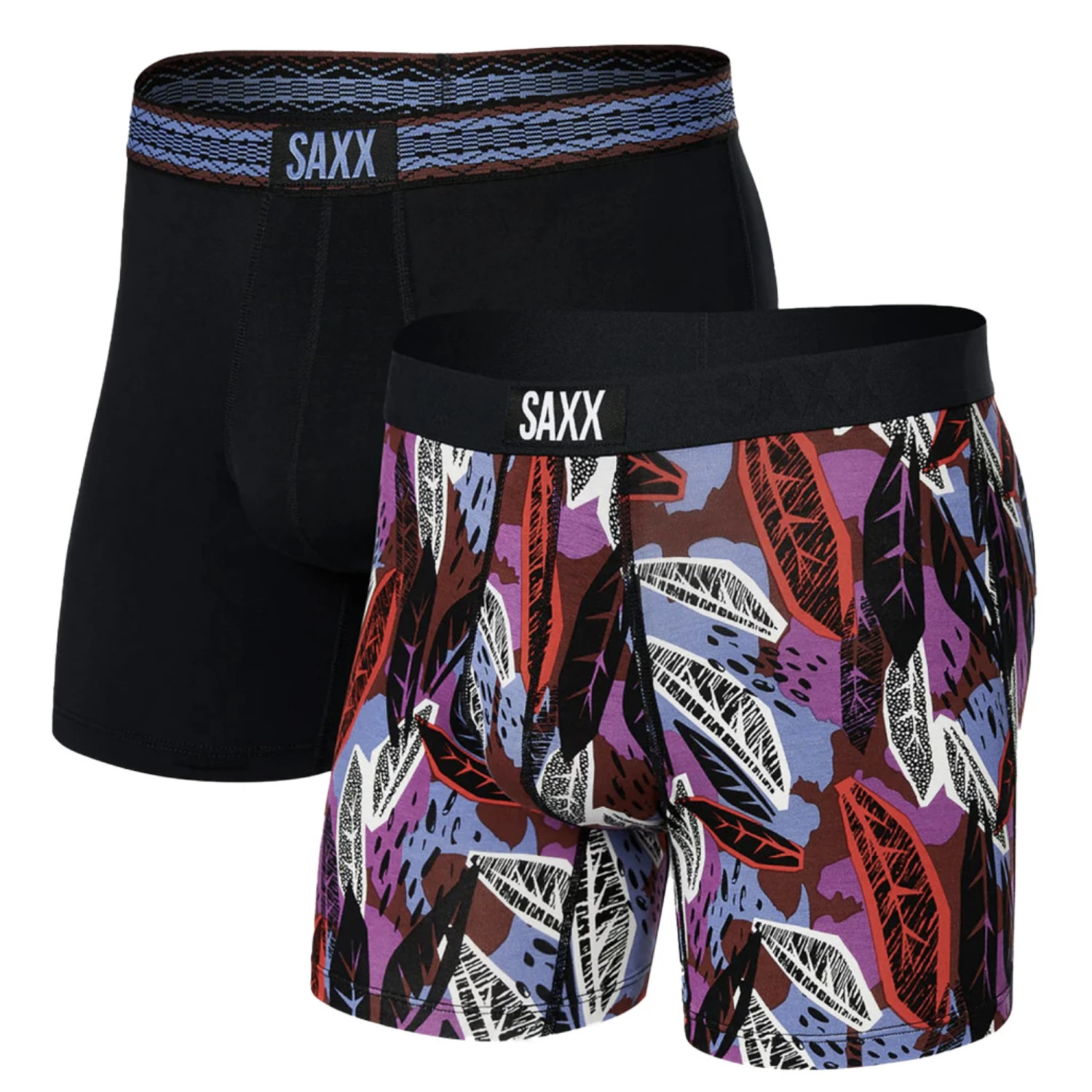 SAXX - VIBE 2-Pack Super Soft Boxer Brief - Tropic Jungle/Asher Waistband 3 SAXX - VIBE 2-Pack Super Soft Boxer Brief - Tropic Jungle/Asher Waistband