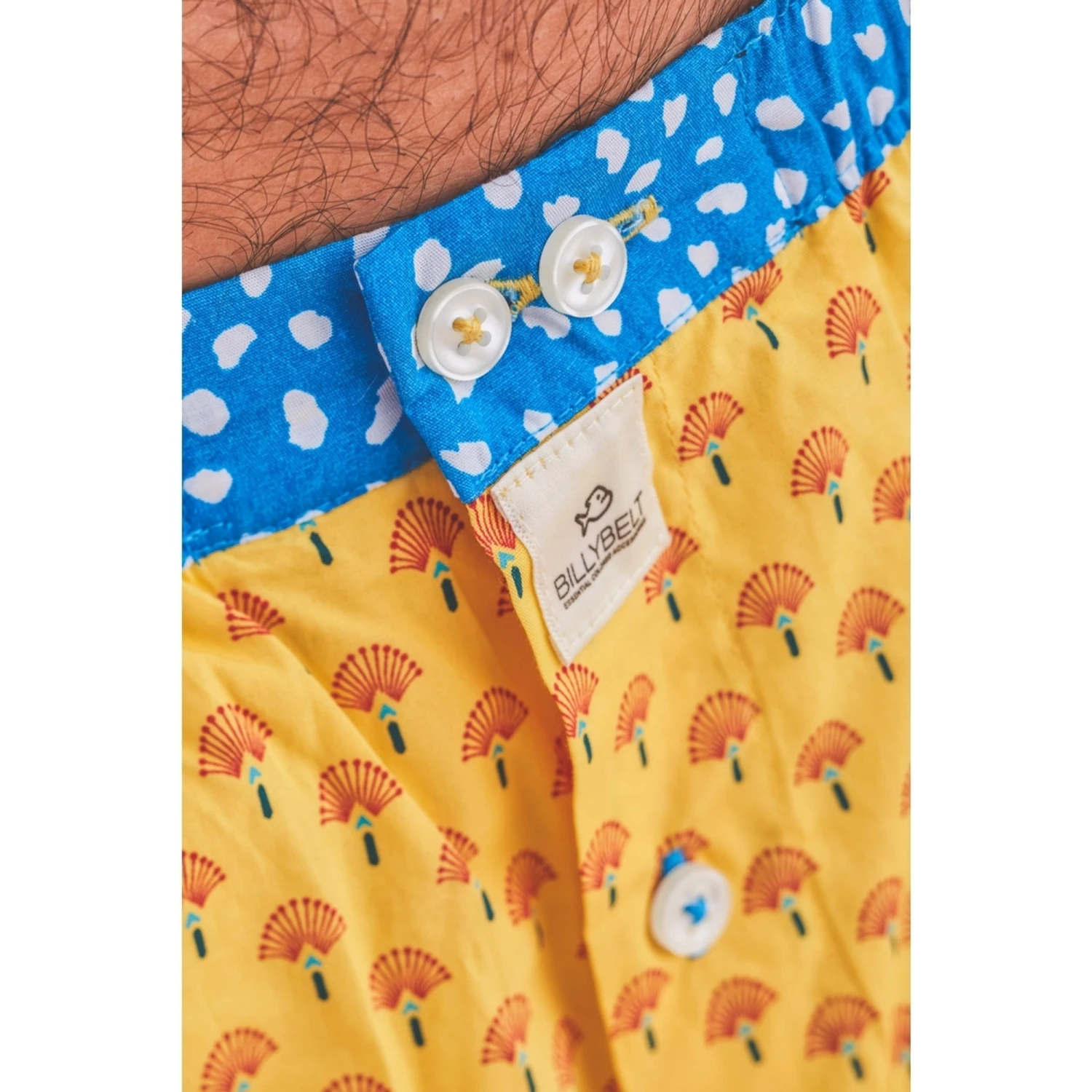 Billybelt Organic Boxer - Yellow Peacock 5 Billybelt Organic Boxer - Yellow Peacock - Image 3