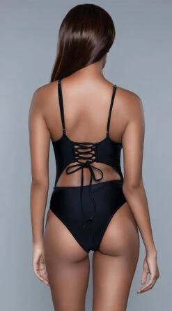 Be Wicked Alina One Piece Swimsuit -Swimming Clothing BW 1978 black back 2020JUN23576