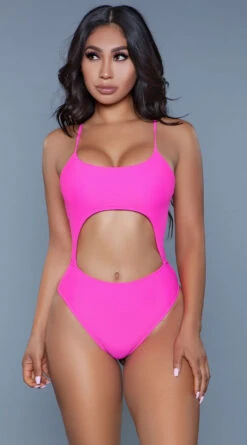 Be Wicked Alina One Piece Swimsuit -Swimming Clothing BW 1978 pink front2 2020JUN23576