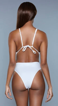 Be Wicked Trinity Tie One Piece Swimsuit -Swimming Clothing BW 1979 white back 2020JUN23576