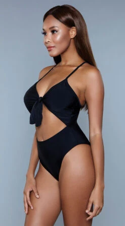 Be Wicked Delaney One Piece Swimsuit -Swimming Clothing BW 1983 black side 2020JUN23576
