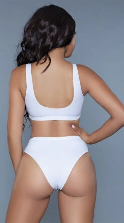 Be Wicked Vera High Waist Bikini Swimsuit -Swimming Clothing BW 1985 white back 2020JUN23576