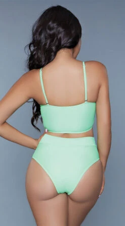 Be Wicked Chanity High Waist Bikini Swimsuit 10 Be Wicked Chanity High Waist Bikini Swimsuit -Swimming Clothing BW 1986 ngreen back 2020JUN23576
