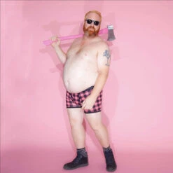 BEAR SKN - Bamboo Boxer Brief - Bearbie Pink Backwoods -Swimming Clothing BearbieBB 23285.1690936029