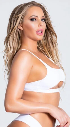 Yandy Morganite Glow Peek-A-Boo Bikini Top -Swimming Clothing EY 4031T TOP WHITE PS04042019 14